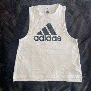 Adidas White Athletic Tank Top